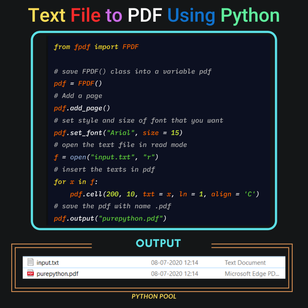 Python Text to PDF