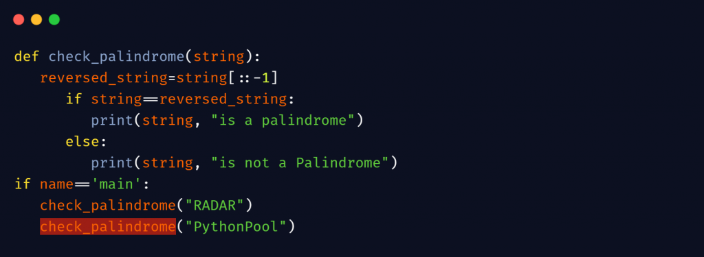 palindrome python