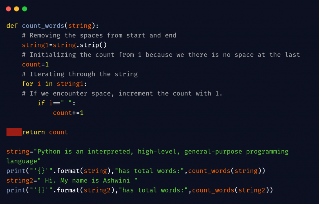 word count program in python assignment expert