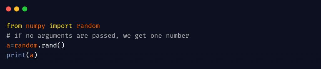 numpy random