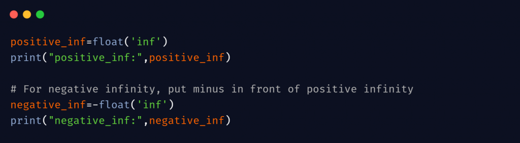 python infinity