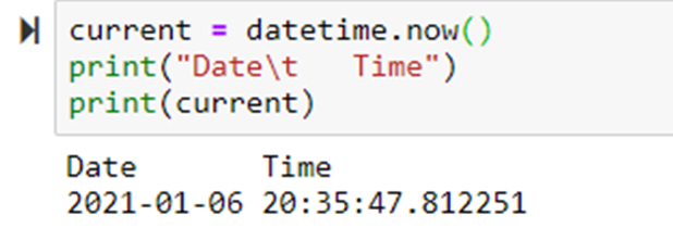 To get current date & time in Python using dateutil
