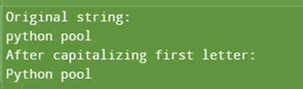 str.capitalize() to capitalize