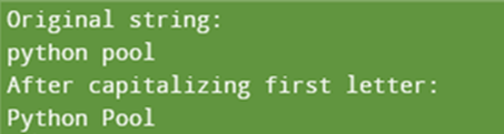 str.title to python capitalize first letter
