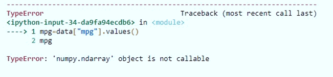 NumPy ndarray object is not callable error on read_csv