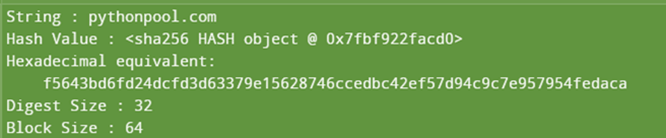 Implementation of Python sha256 output