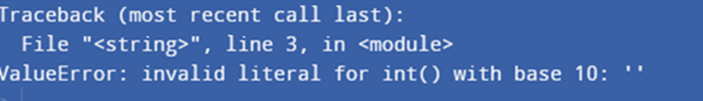 invalid literal for int() with base 10 example 6