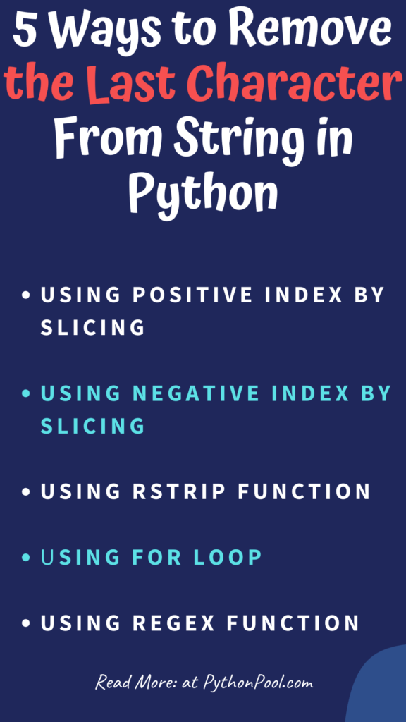 Remove the Last Character From String in Python