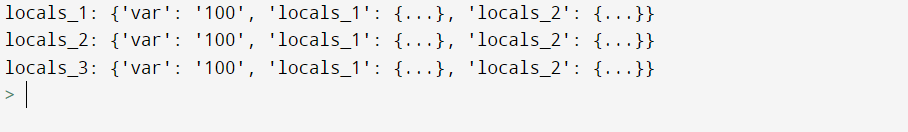 Calling locals() in a function not intuitive