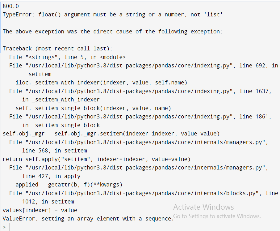 Valueerror Setting An Array Element With A Sequence Pandas