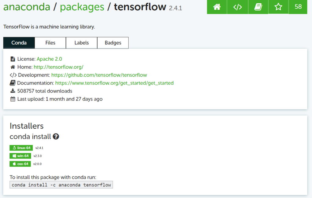 No Module Named Tensorflow in Anaconda