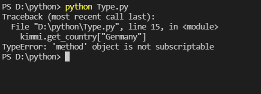 [Solved] TypeError: ‘method’ Object is not ubscriptable