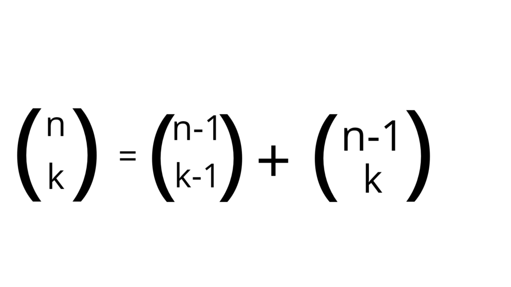 formula for pascals triangle