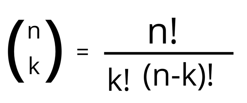 formula for the binomial coefficient