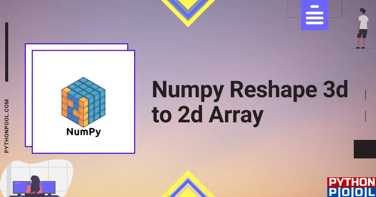 numpy reshape 3d to 2d