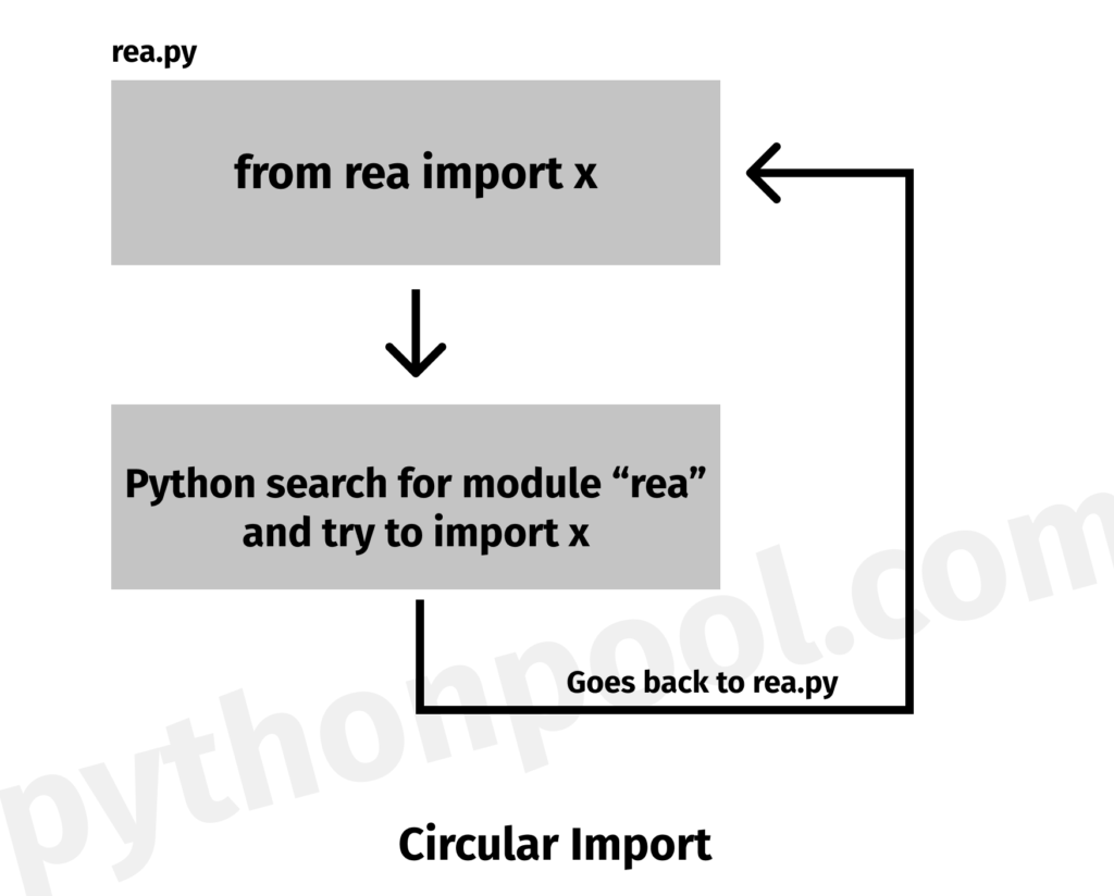 Import types python. From Import Python. Python in circle. (Most likely due to a circular Import).