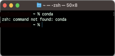 zsh: command not found conda error