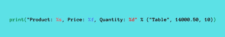 Working of %s, %f and %d in Python