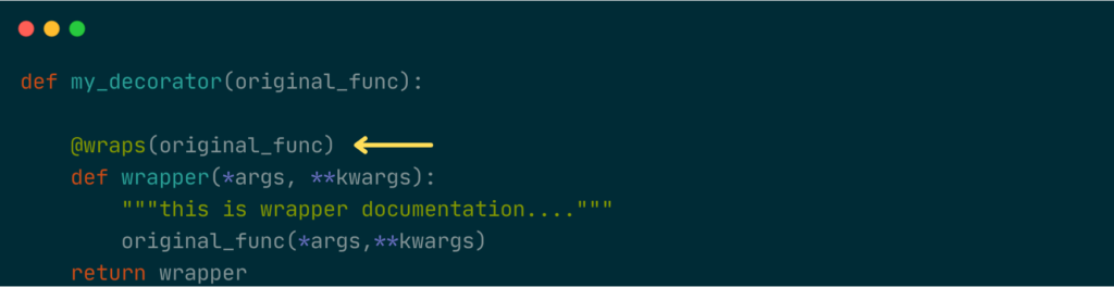 python class decorator wraps