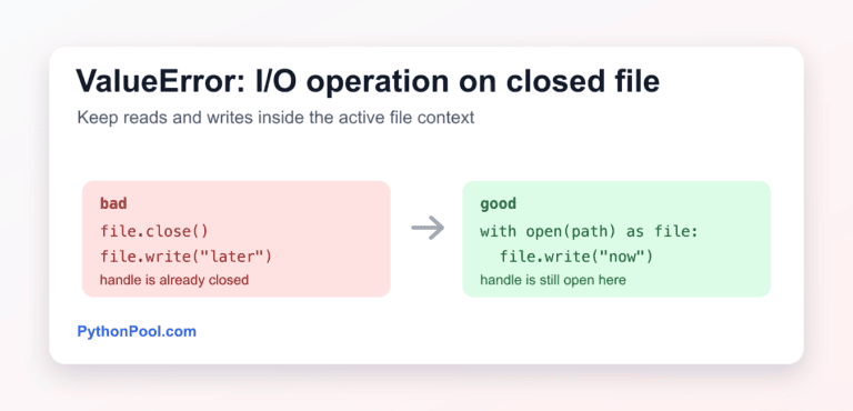 Fix ValueError: I/O Operation on Closed File in Python