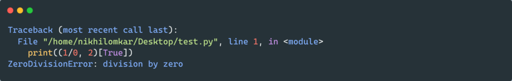 The tuple ternary operator evaluates both the expression