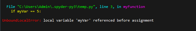 Local Variable Referenced Before Assignment Error