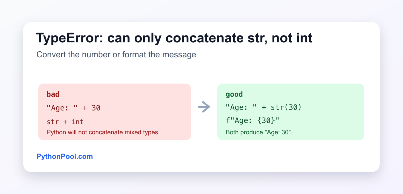 Fix str + int TypeError in Python: Safe Conversions