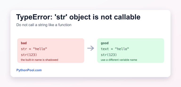 Fix TypeError: 'str' Object Is Not Callable in Python
