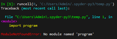 No module named program