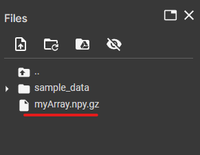 Numpy file as gzip