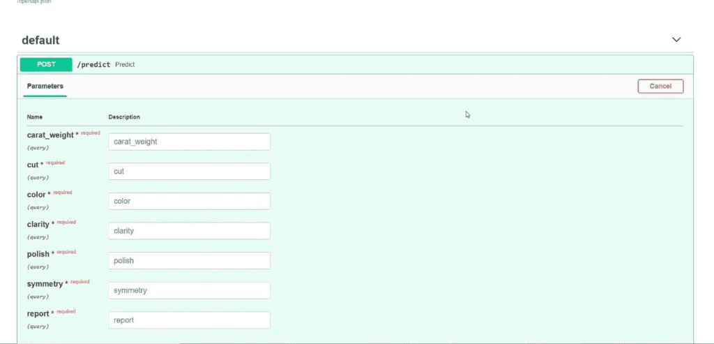 We can see a form type structure, at 127.0.0.1:8000/docs