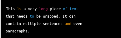 wrap() function's output