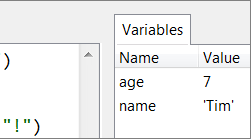 Visualising variable's value as we move ahead in Thonny.