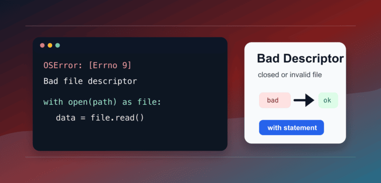 Fix Bad File Descriptor in Python