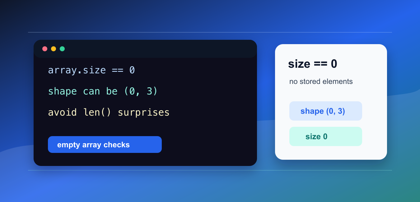 Check if a NumPy Array Is Empty: size, shape, and Safe Tests
