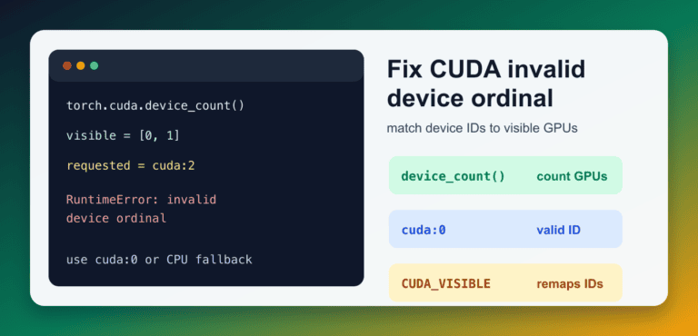 Fix RuntimeError: CUDA error: invalid device ordinal