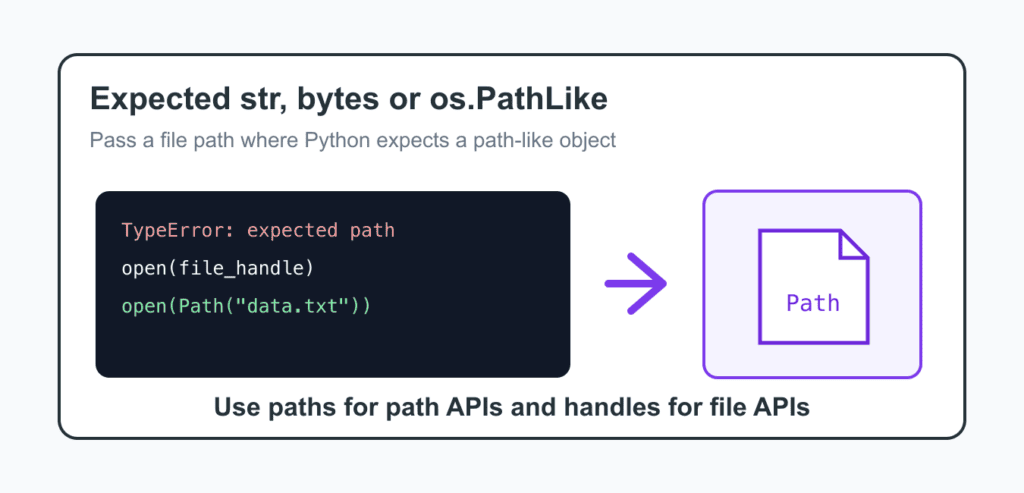 Fix Expected str, bytes or os.PathLike Object in Python