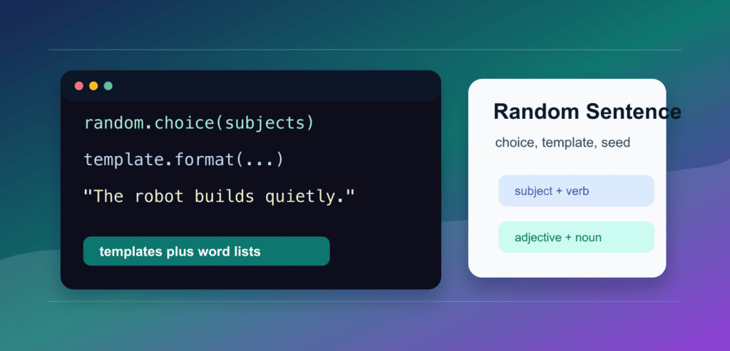 Generate Random Sentences in Python: Templates and Secure Choices