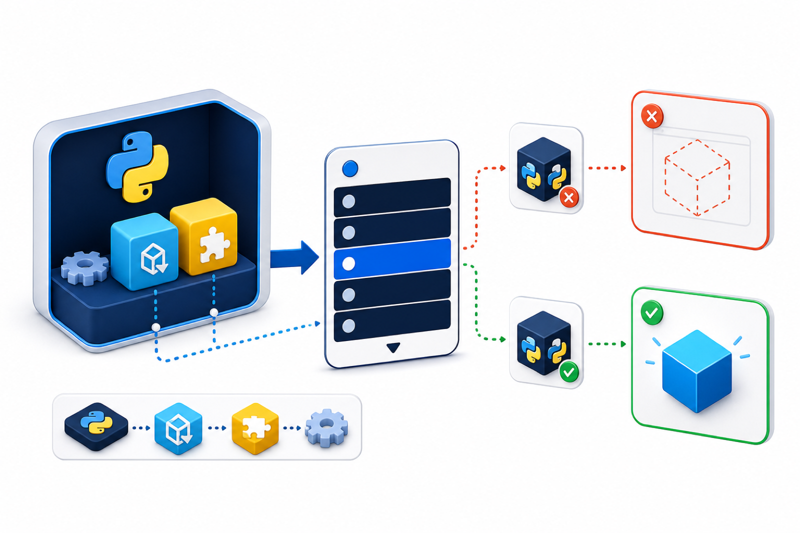 Illustration of a Python environment registering a compatible Jupyter kernel