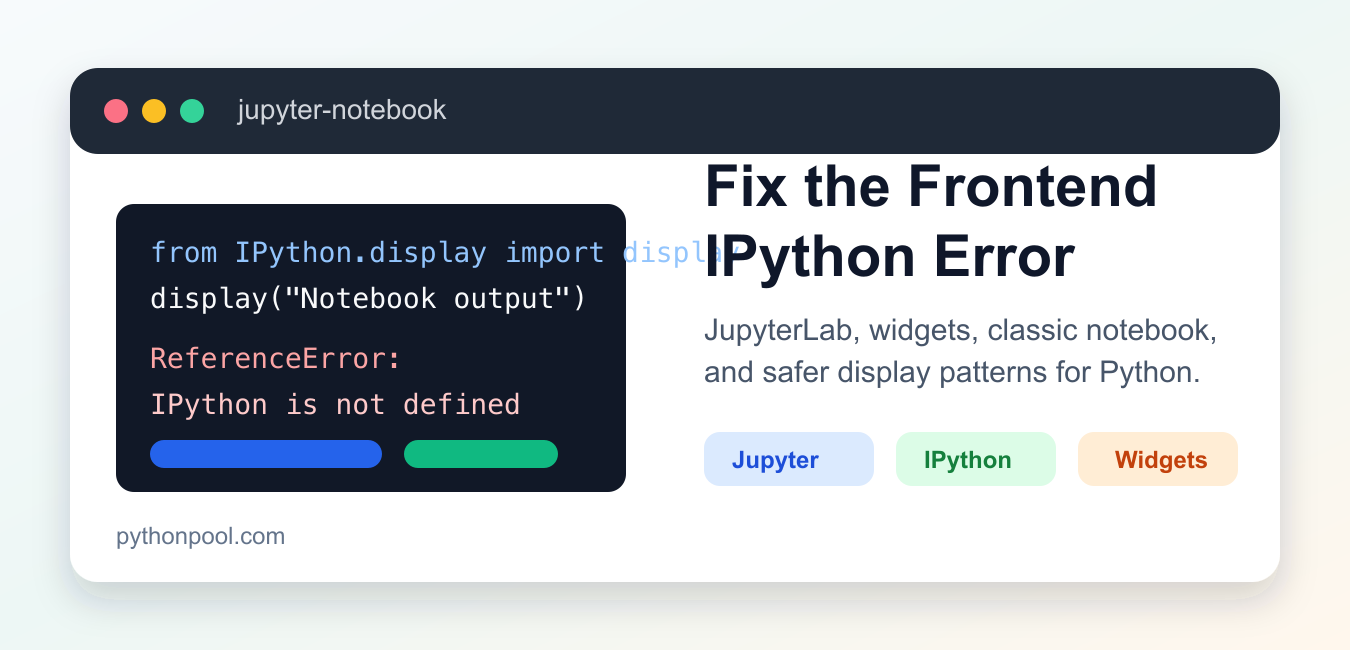 Fix JavaScript Error: IPython Is Not Defined