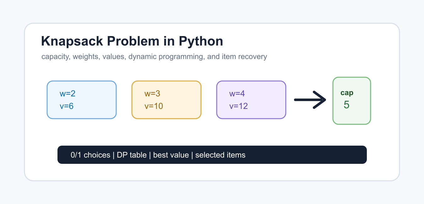 Knapsack Problem in Python: Dynamic Programming and Tradeoffs