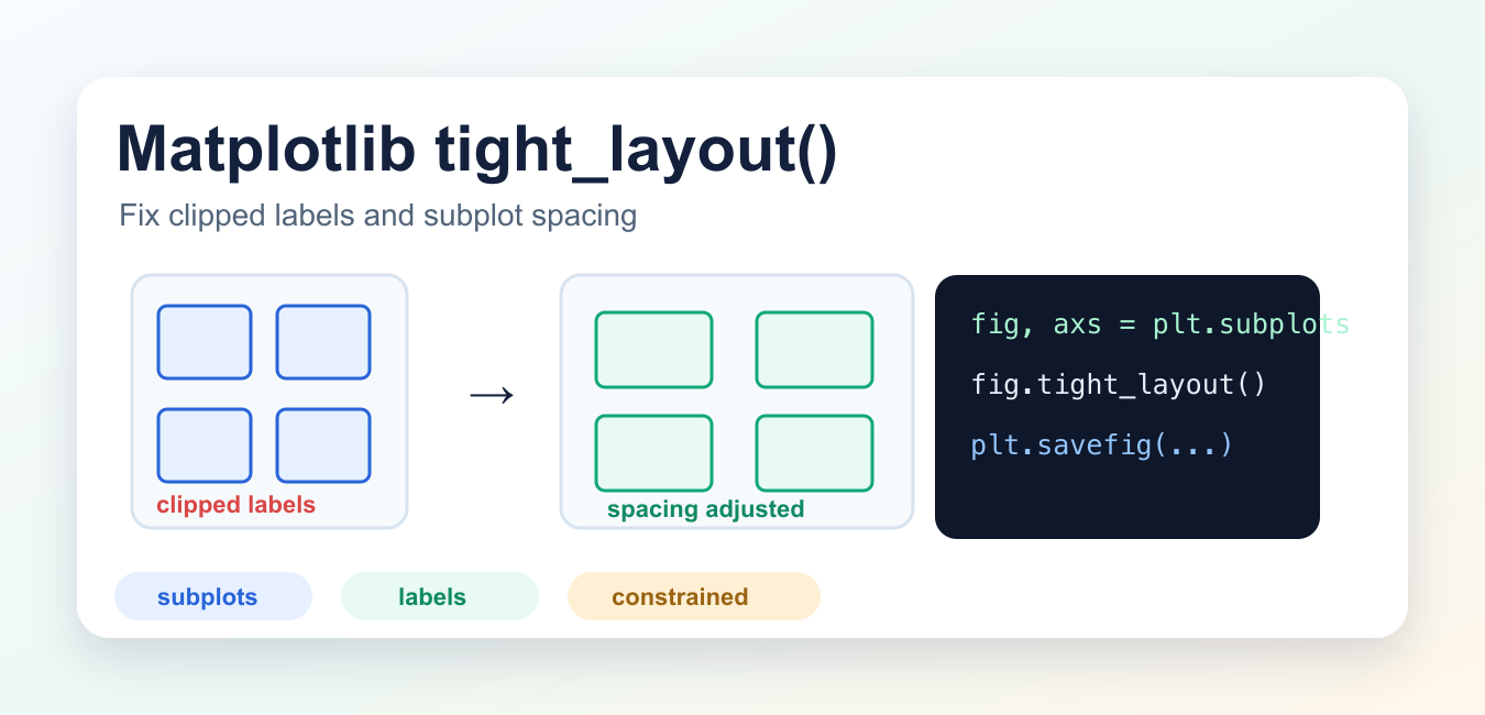 Matplotlib tight_layout(): Fix Clipped Labels and Spacing