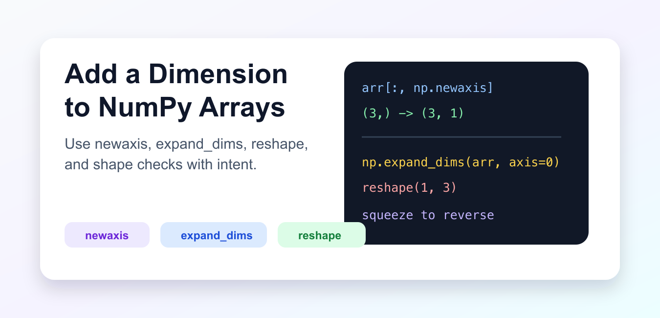 Add a Dimension to a NumPy Array with expand_dims()