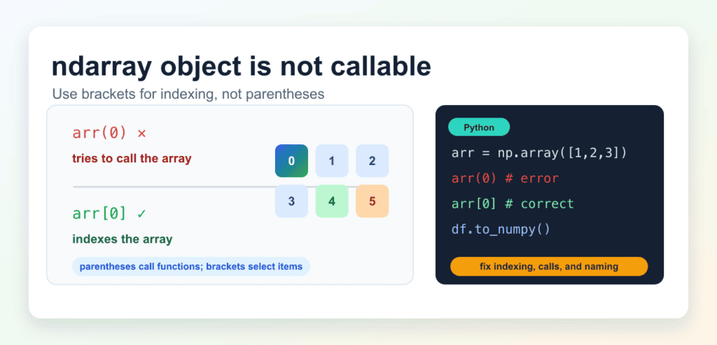 Fix TypeError: NumPy ndarray Object Is Not Callable