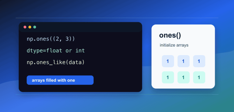 NumPy ones(): Create Arrays Filled With Ones