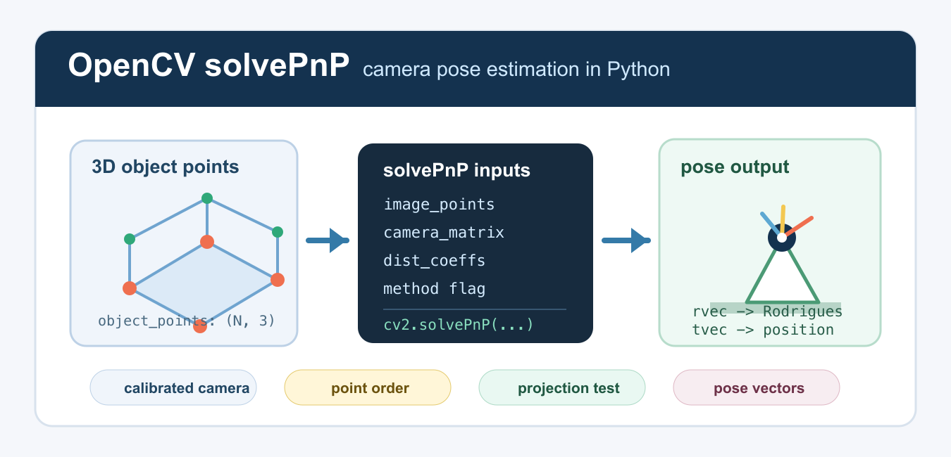 Solveppn Python OpenCV solvePnP in Python: Camera Pose and Reprojection