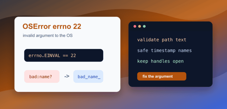 Fix OSError Errno 22 Invalid Argument in Python