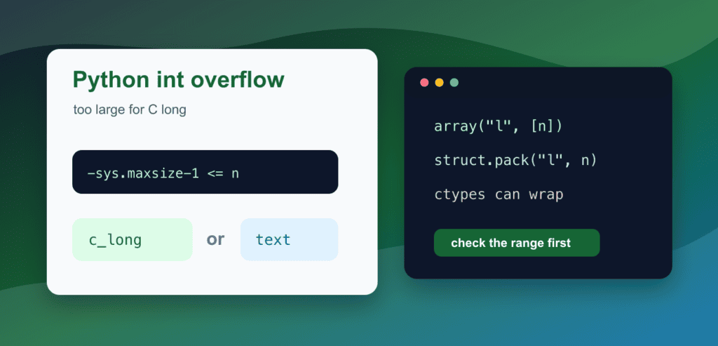 Fix Python int Too Large for C long OverflowError
