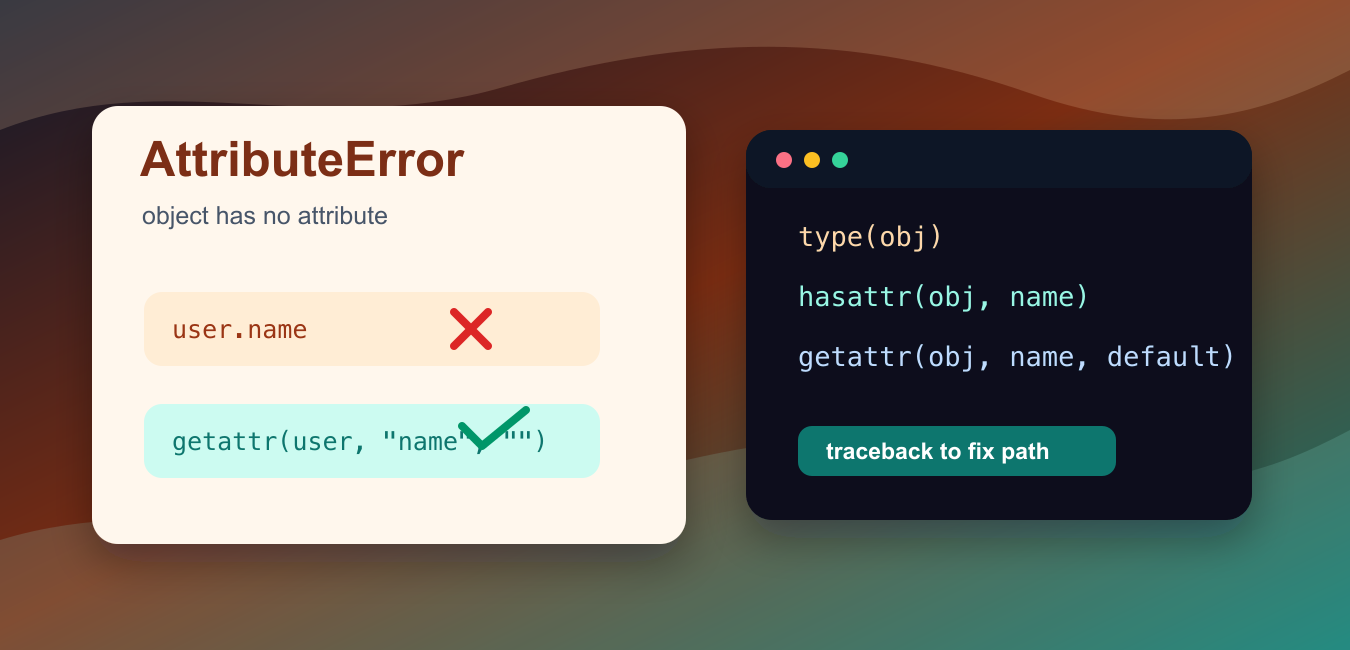 AttributeError in Python: Causes, Examples, and Fixes