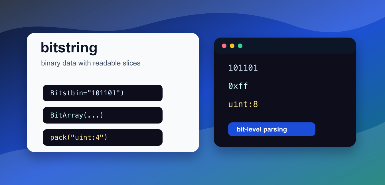 python bitstring: classes and 6 examples | module -... Python bitstring: Read and Build Binary Data Safely